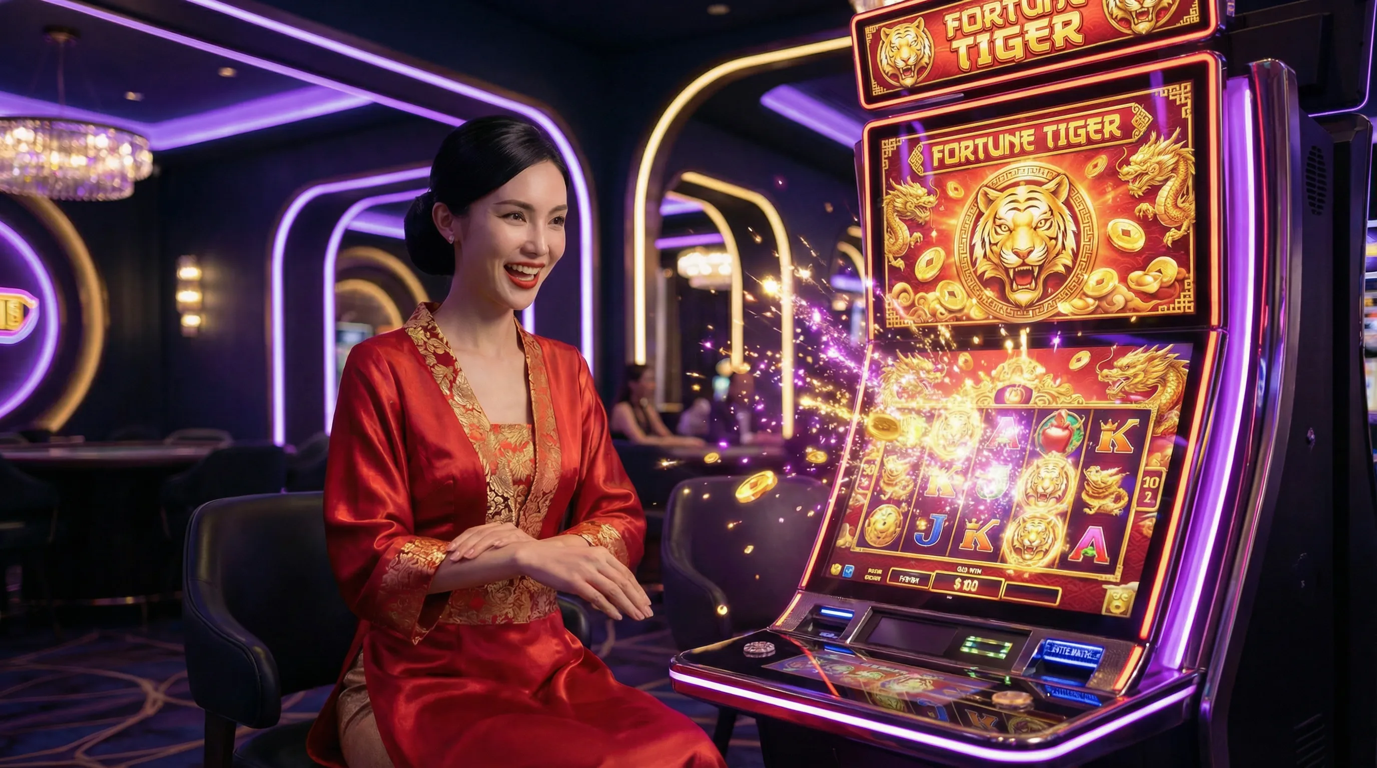 Fortune Tiger slot mgmbet casino com símbolos de tigre dourado